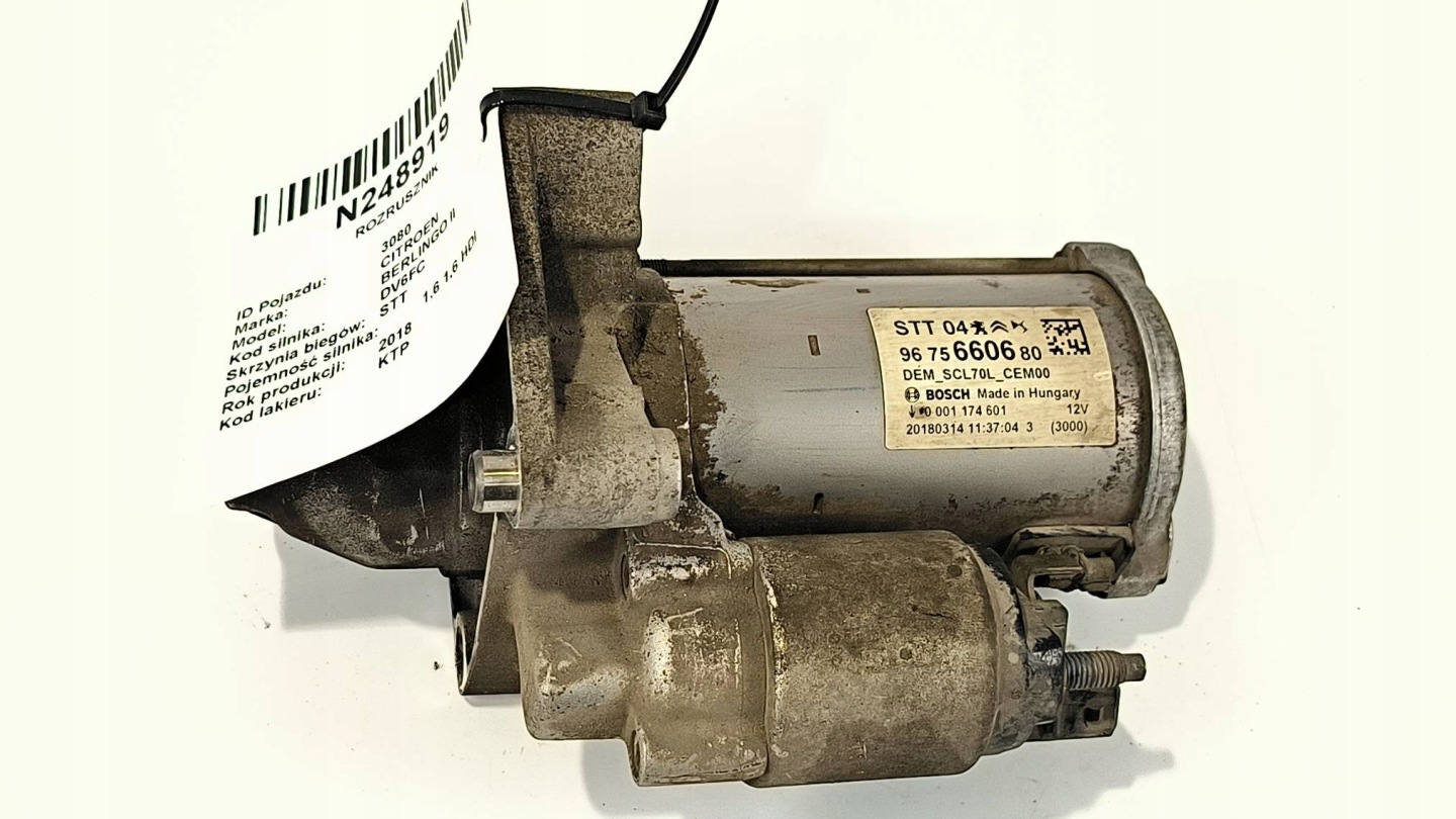 starter 9675660680 CITROEN BERLINGO II