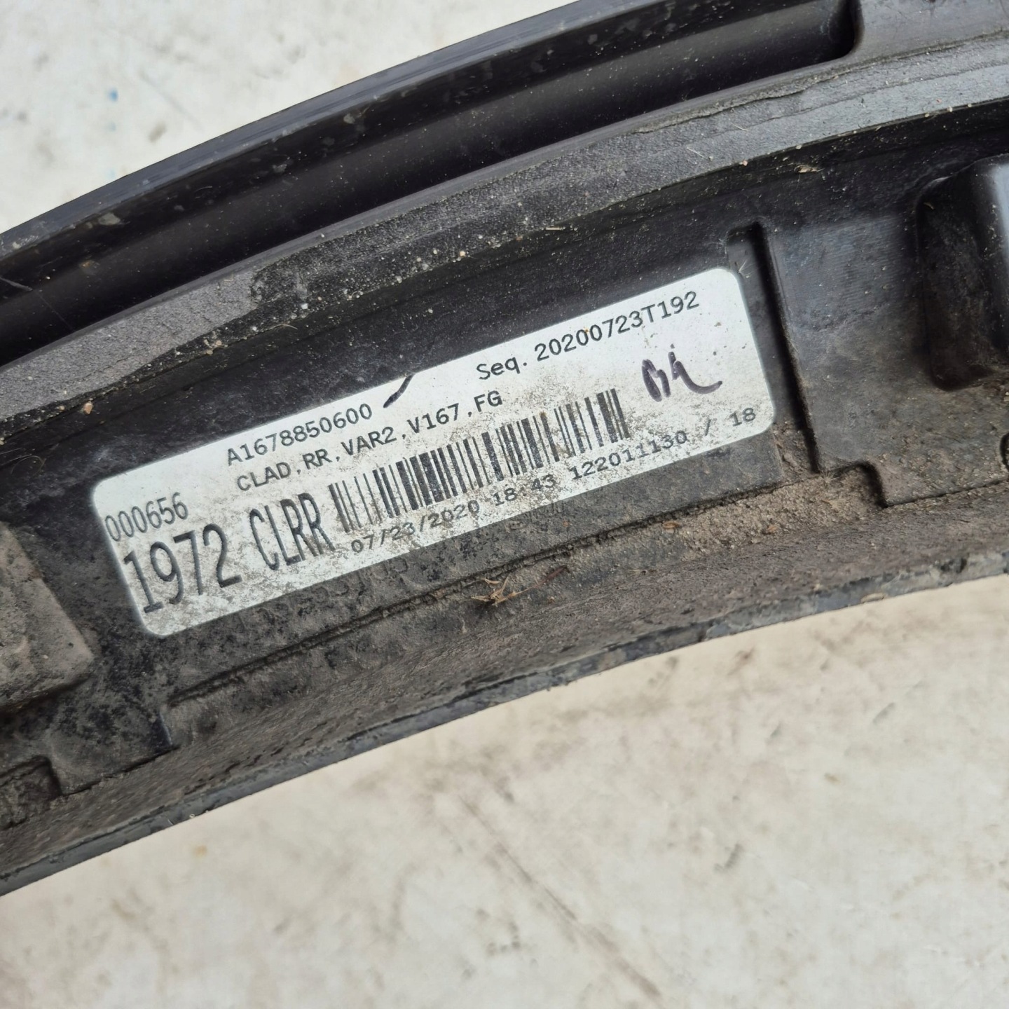 MERCEDES GLE II 2 W167 19-> moulding cap right rear part