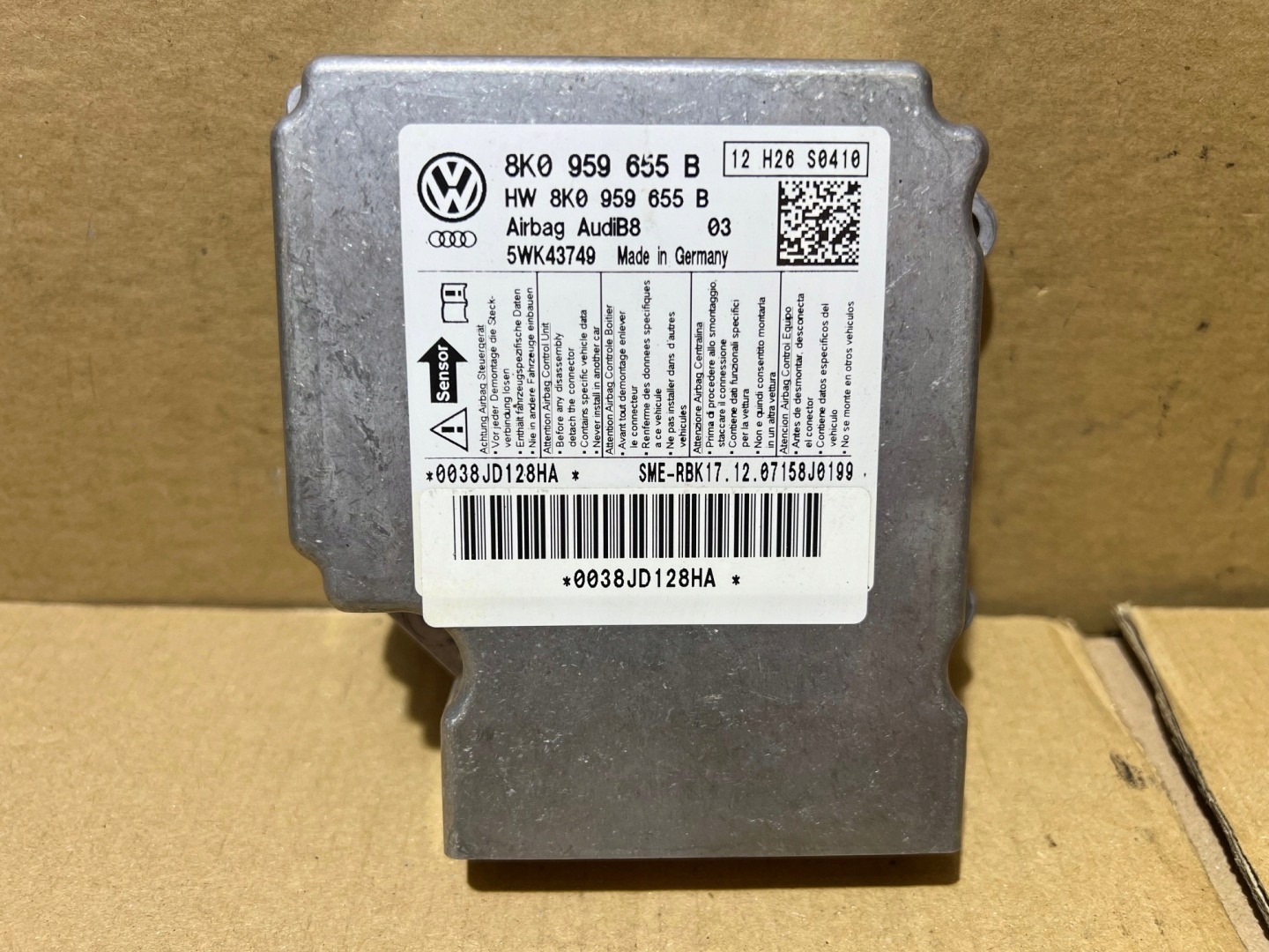 AUDI A5 8T A4 B8 modul SENSOR AIRBAG 8K0035382B