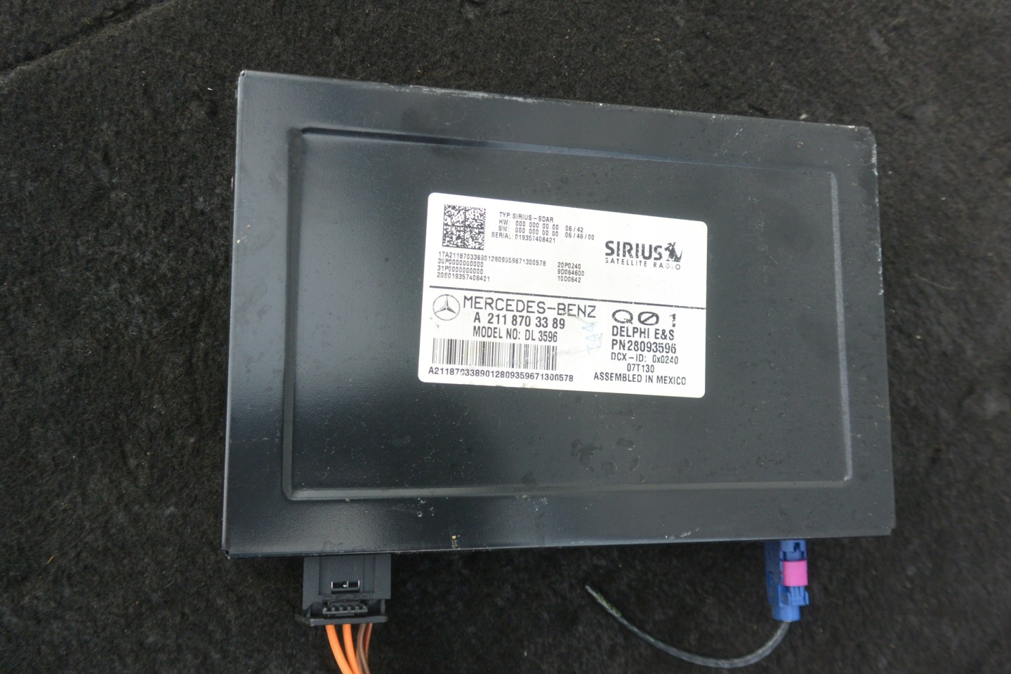 amplifier module control unit SIRIUS MERCEDES-BENZ E-KLASA CLS-KLASA W211 W219