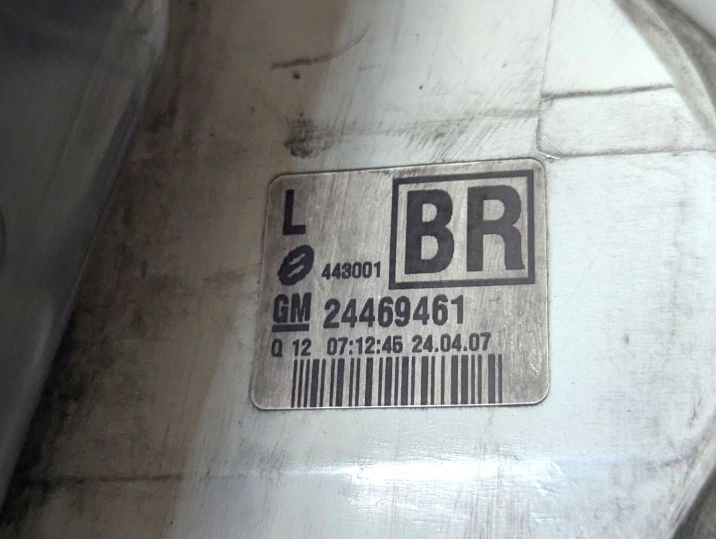 light rear left side Opel Vectra C facelift 2007 13184022