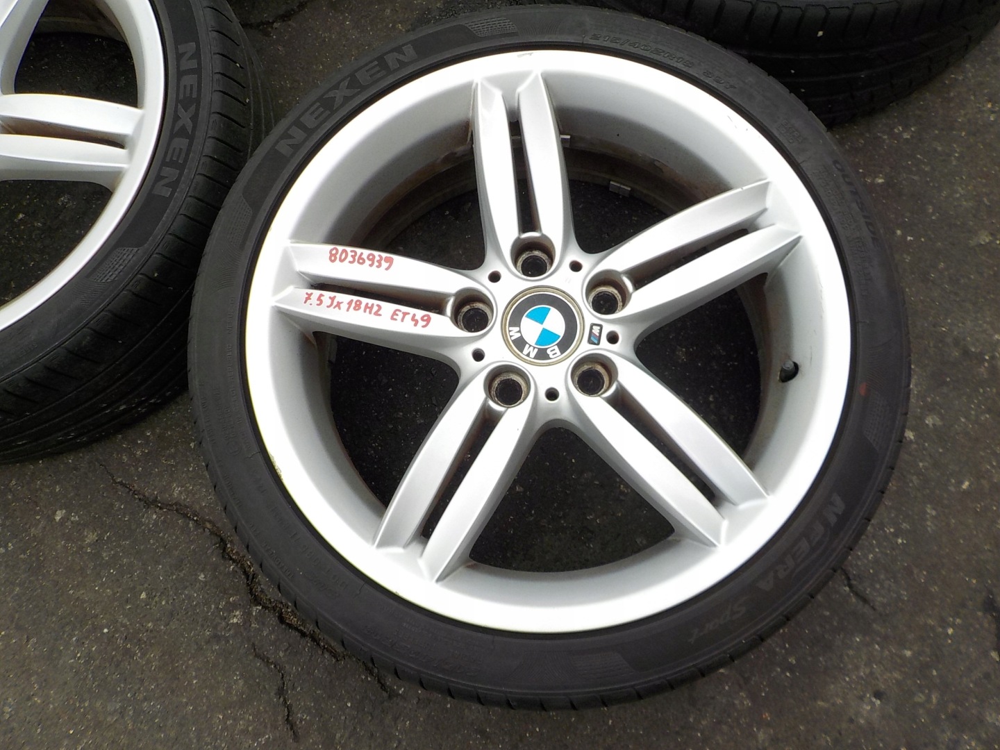discs aluminium 18" bmw e87 m-packet 8036939 7839305