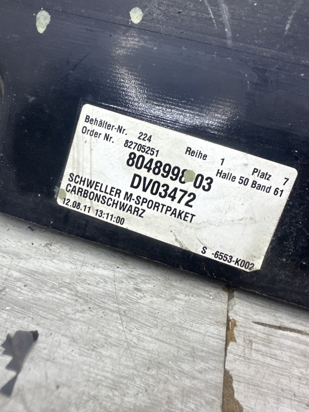 BMW 5 F10 F11 m-packet 10- moulding threshold right