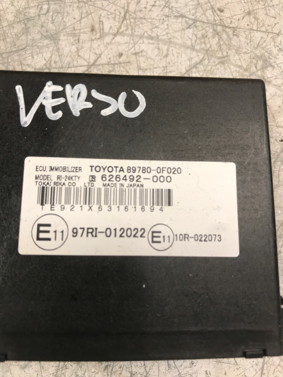 Module IMMOBILIZER COROLLA VERSO II 89780-0F020