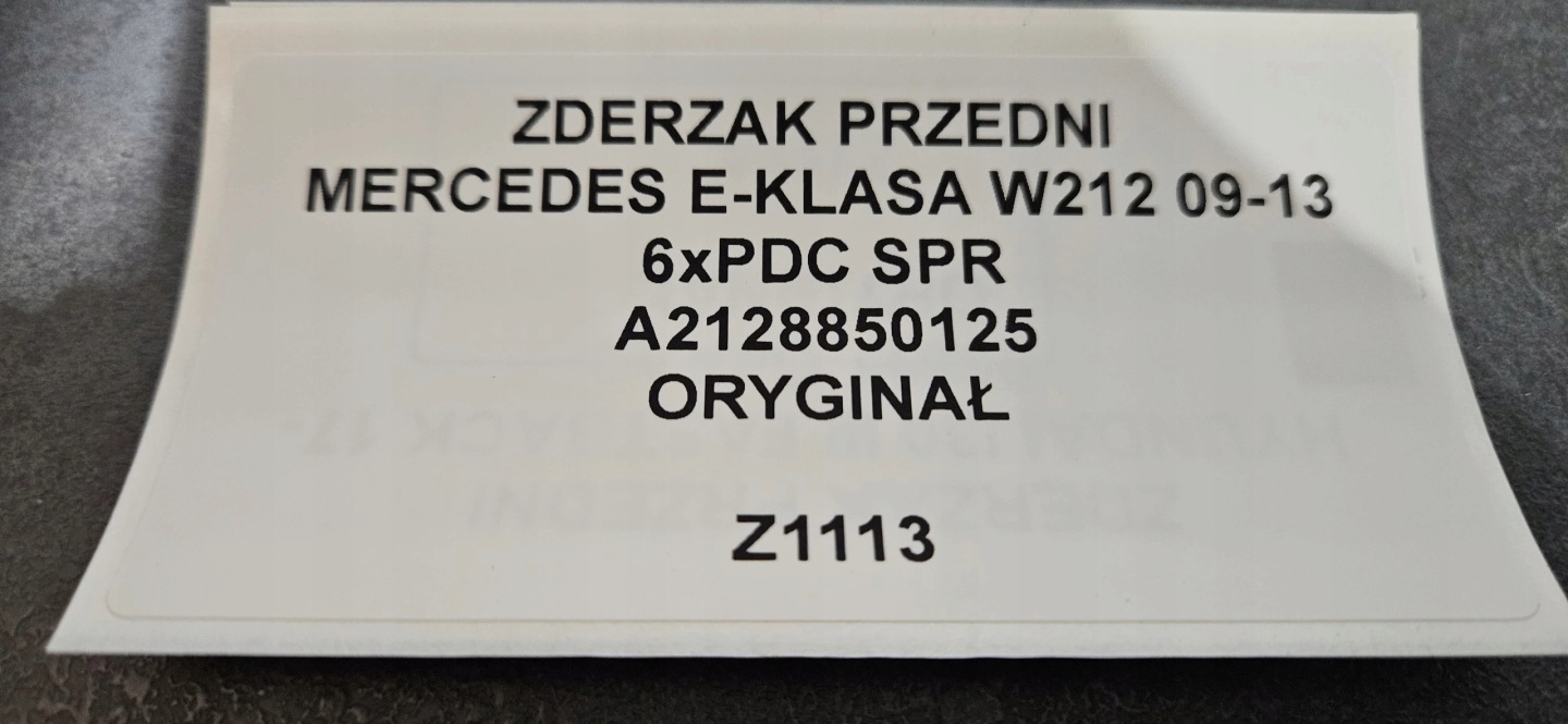 front bumper MERCEDES E-KLASA W212 09-13 6XPDC washers A2128850125