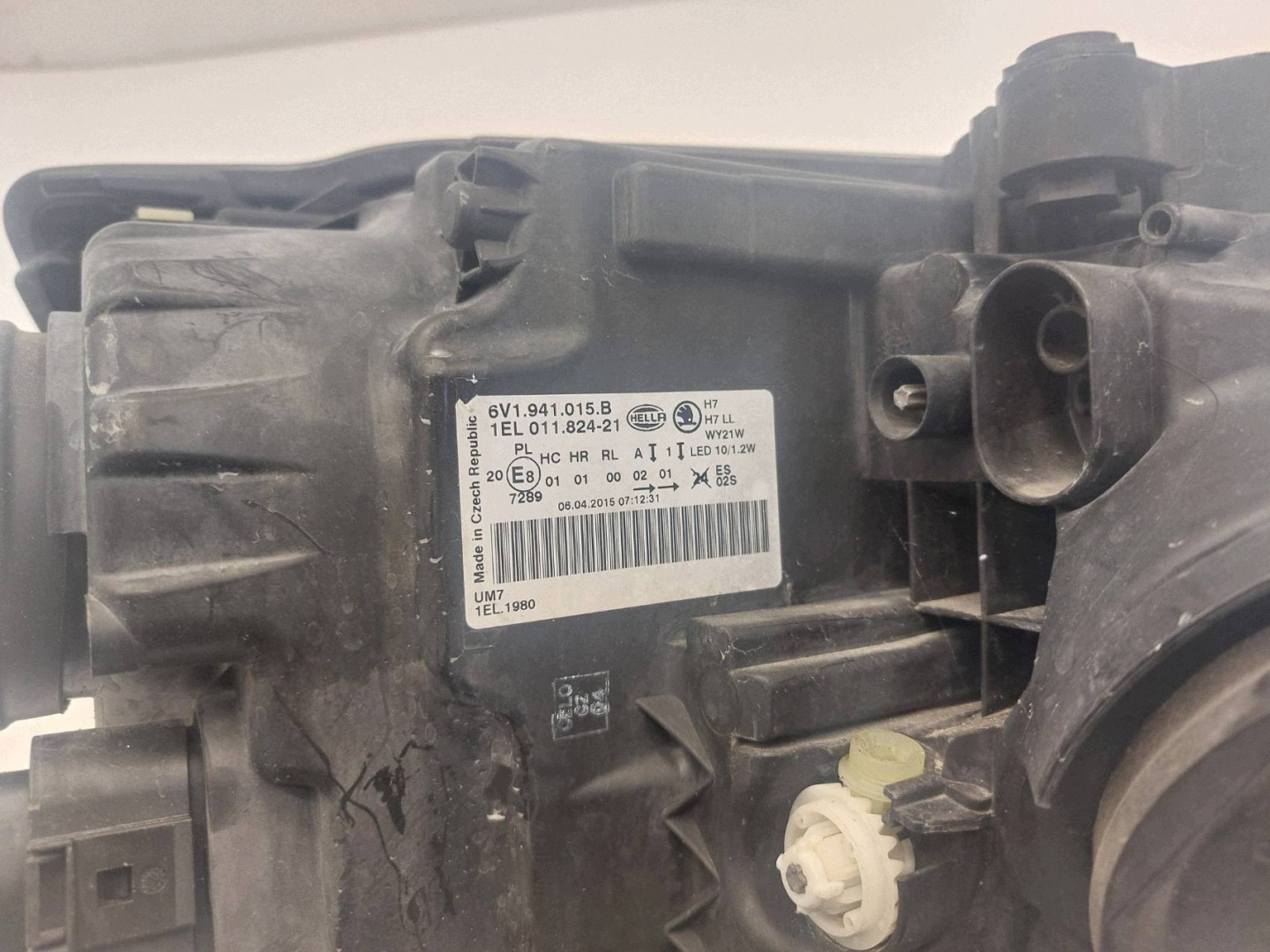 SKODA FABIA 3 III 14r-> light left front lens LED 6V1941015B complete