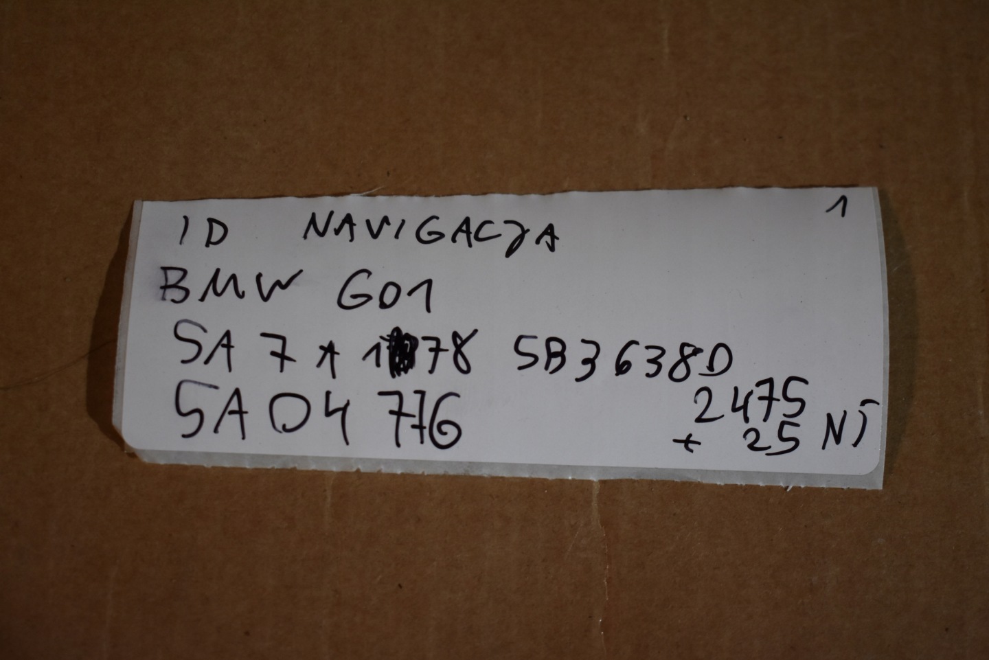 IDEALNA navigation BMW G01 1