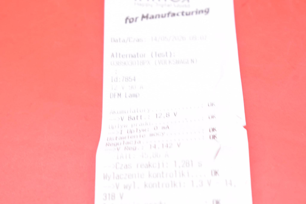 ALTERNATOR TEST 038903018PX VW GOLF 4 IV 1.6 16V 105 KM 97-06