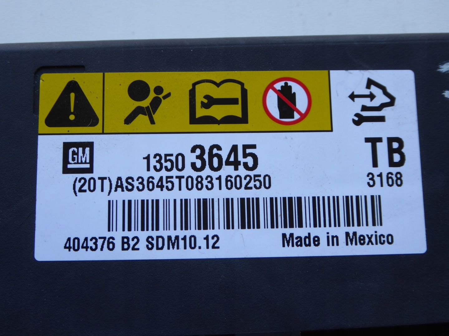 SENSOR airbag AIRBAG OPEL INSIGNIA 13503645