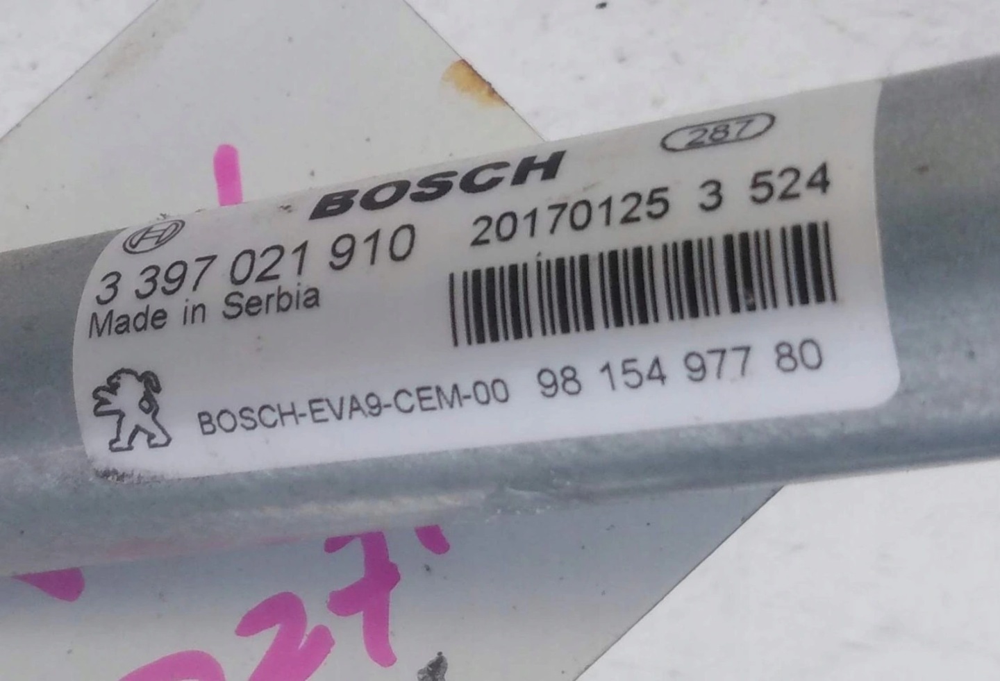 PEUGEOT 208 Wischergestänge EU 9815497780