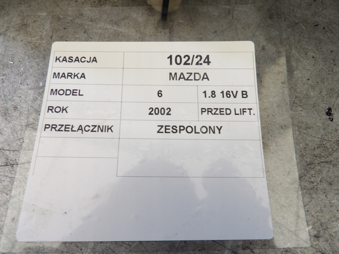 Mazda 6 e devio luci tergicristallo tergi 1,8B GJ5J