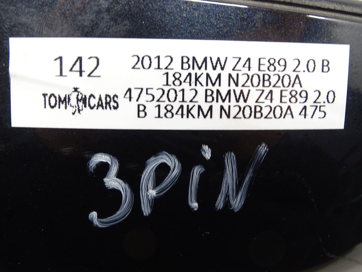 mirror left exterior BMW Z4 E89 3PIN LAK 475 UK