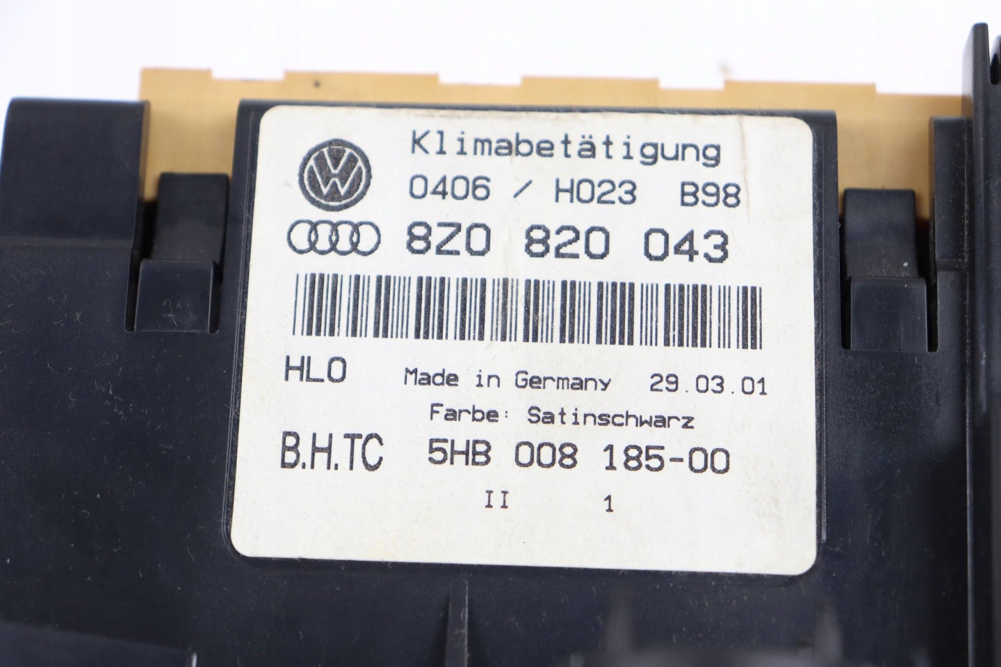 AUDI A2 Unite commande clima Bouches buses EUROPA 8Z0820043