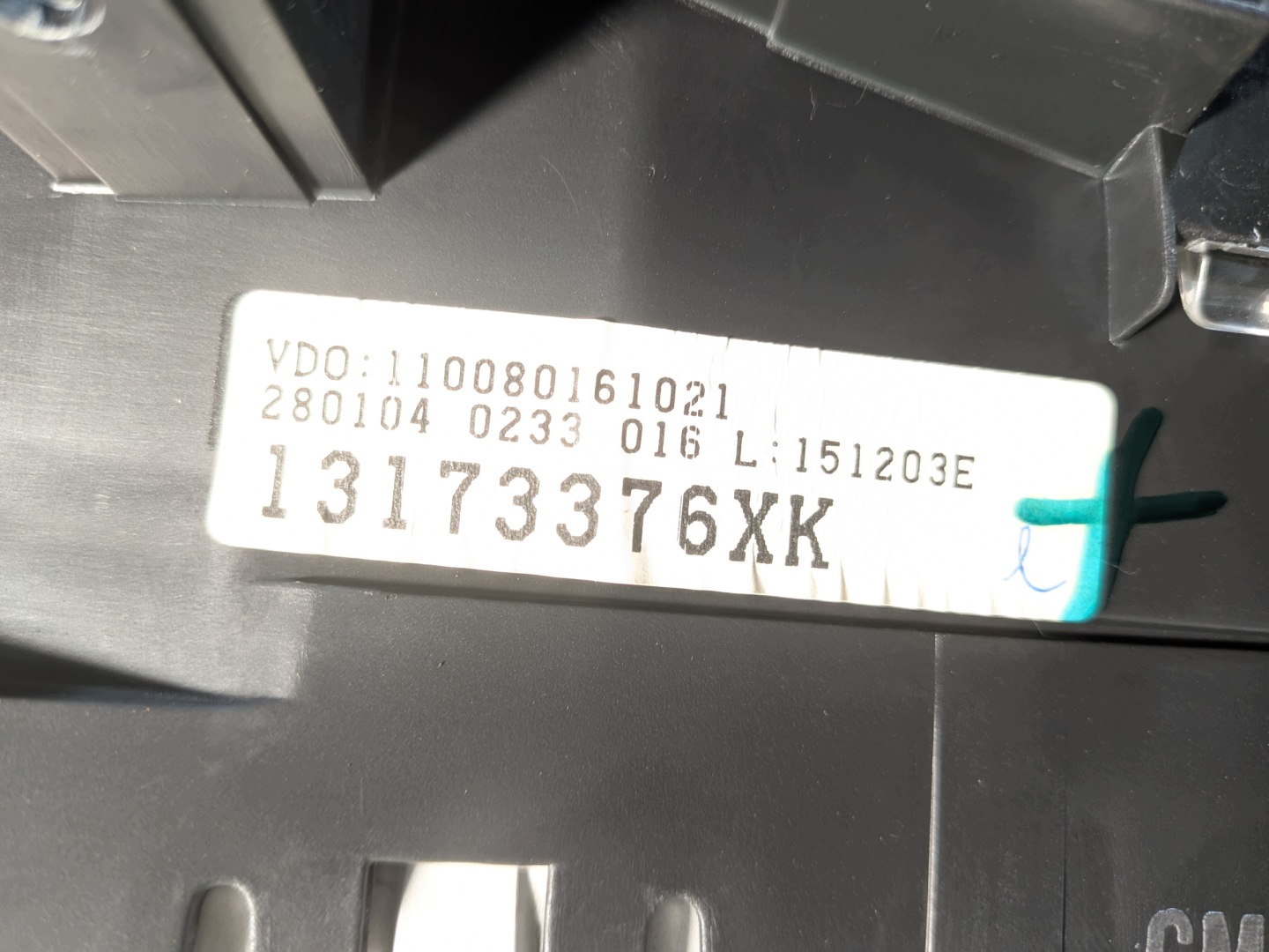 dials dials tachometer OE 13173376XK Opel Meriva A 03-10