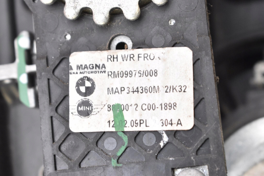 window regulator right front side door EU MINI COOPER ONE R56 06-10