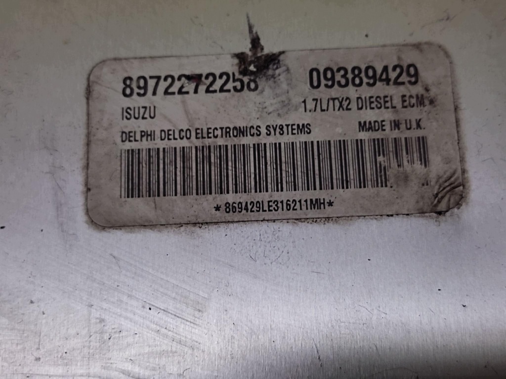 OPEL CORSA C unité de commande électronique uce moteur 09389429