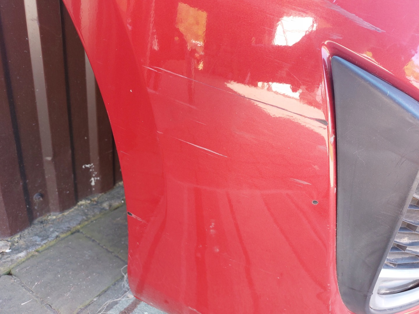 bumper front MAZDA 3 BL 09-11r red 27A