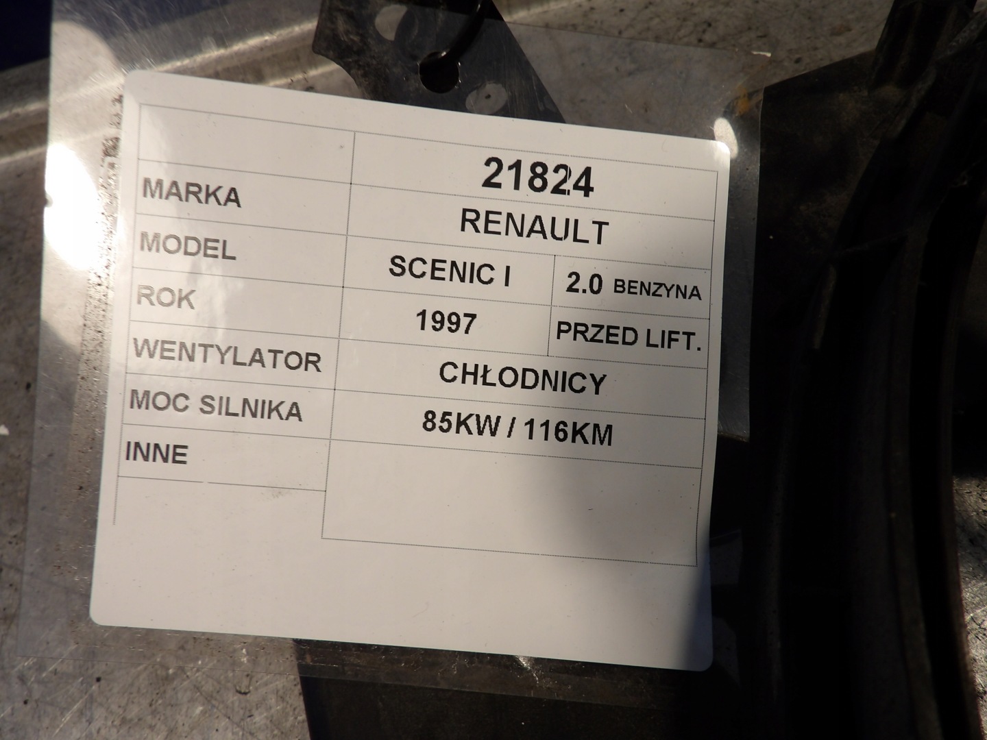 RENAULT SCENIC E VENTOLA RADIATORE 7700421148 9020840