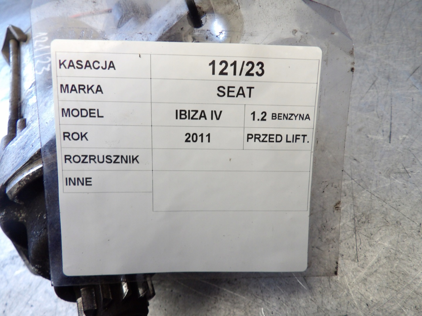 IBIZA IV 1.2 12V starter 02T911023S DG6S12