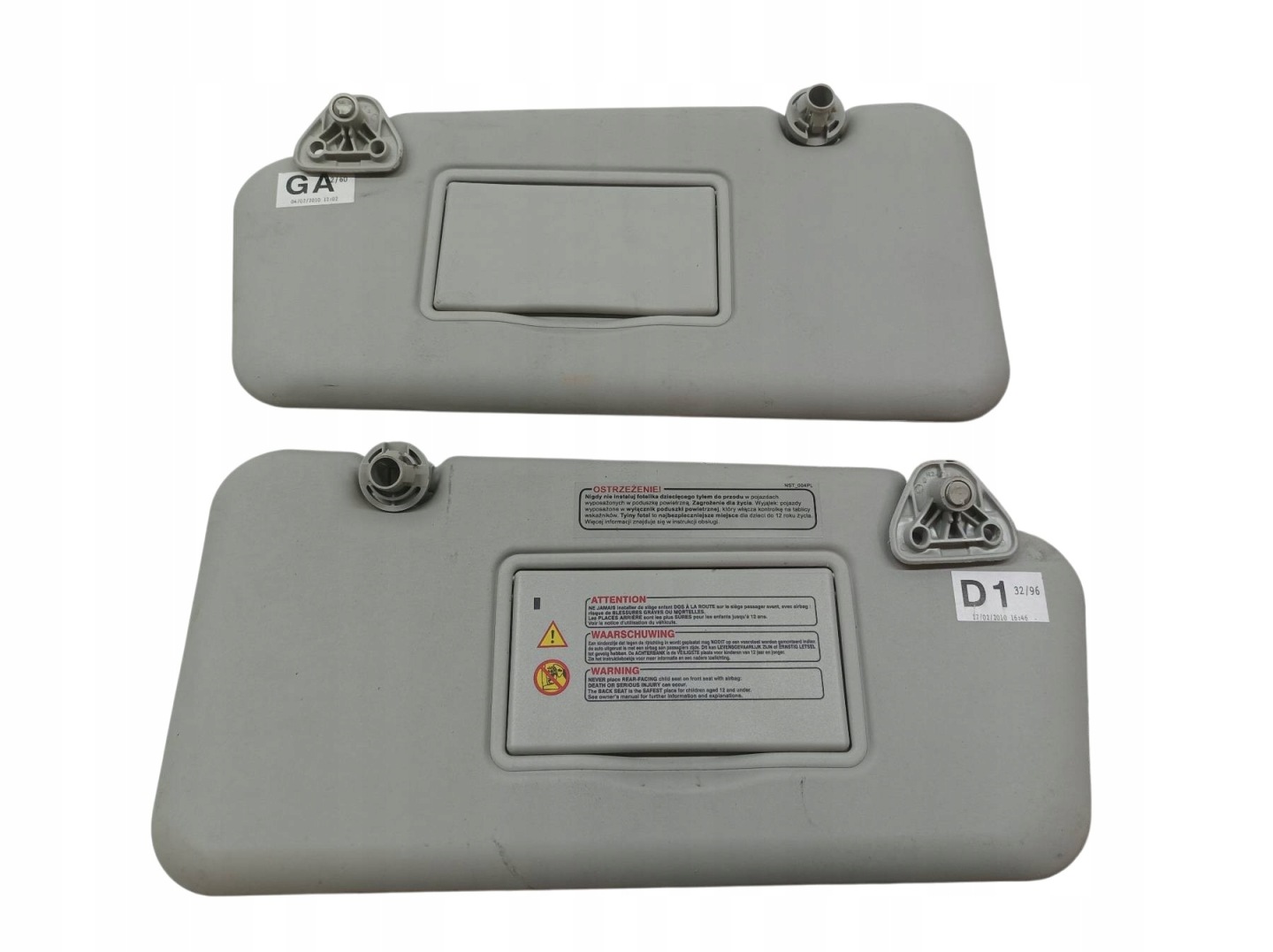 visors PRZECIWSLONECZNE left right cover KPL E11 Nissan Note and (2004- )