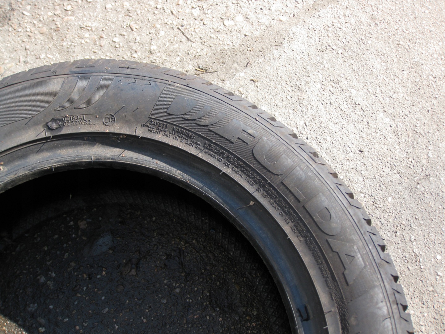 gomma FULDA CONTROL 225/55R16 8MM LATO