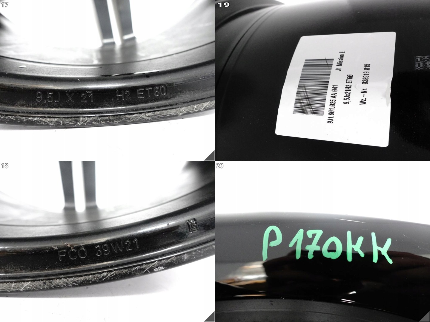 PORSCHE TAYCAN 9J1 MISSION E design disk disk 9,5Jx21 ET60 5x130 041