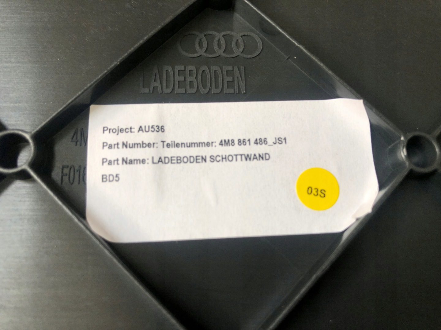 AUDI Q8 cover floor boot 4M8861486