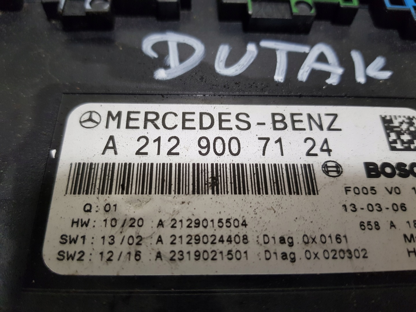 MERCEDES W212 W207 control unit module SAM 2129007124