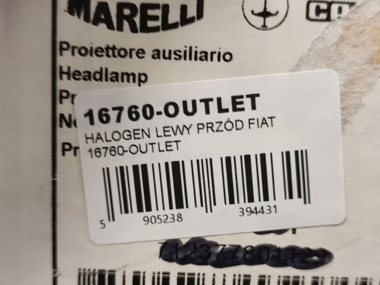 fog light left front FIAT TEMPRA ...-1996 MAGNETI MARELLI 0245064