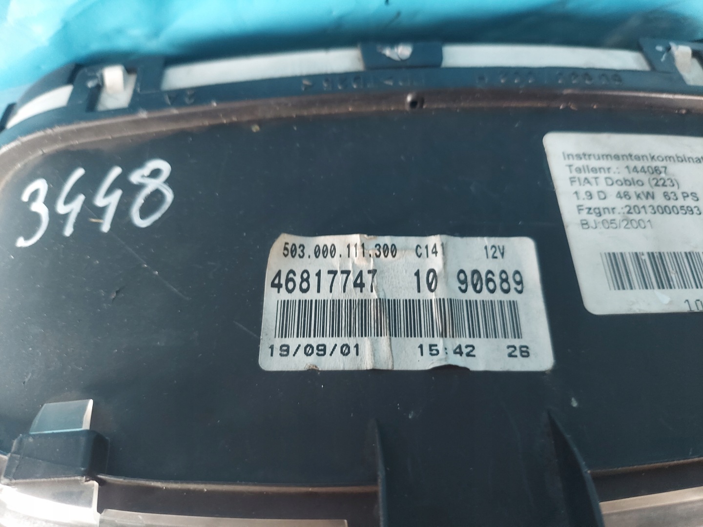 dials clock FIAT DOBLO and 1.9 D 46817747