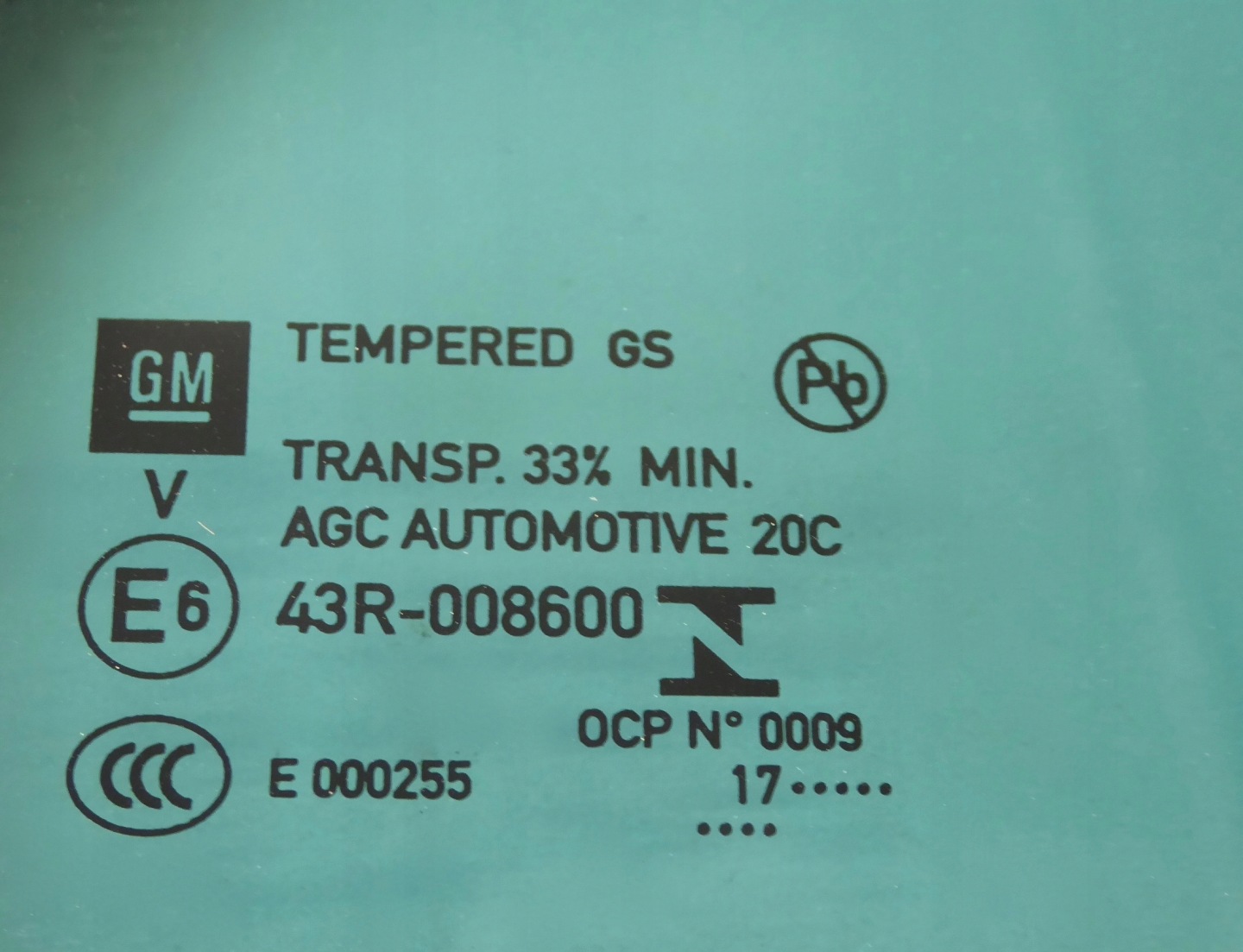 window right rear part 2017 OPEL INSIGNIA B KOMBI