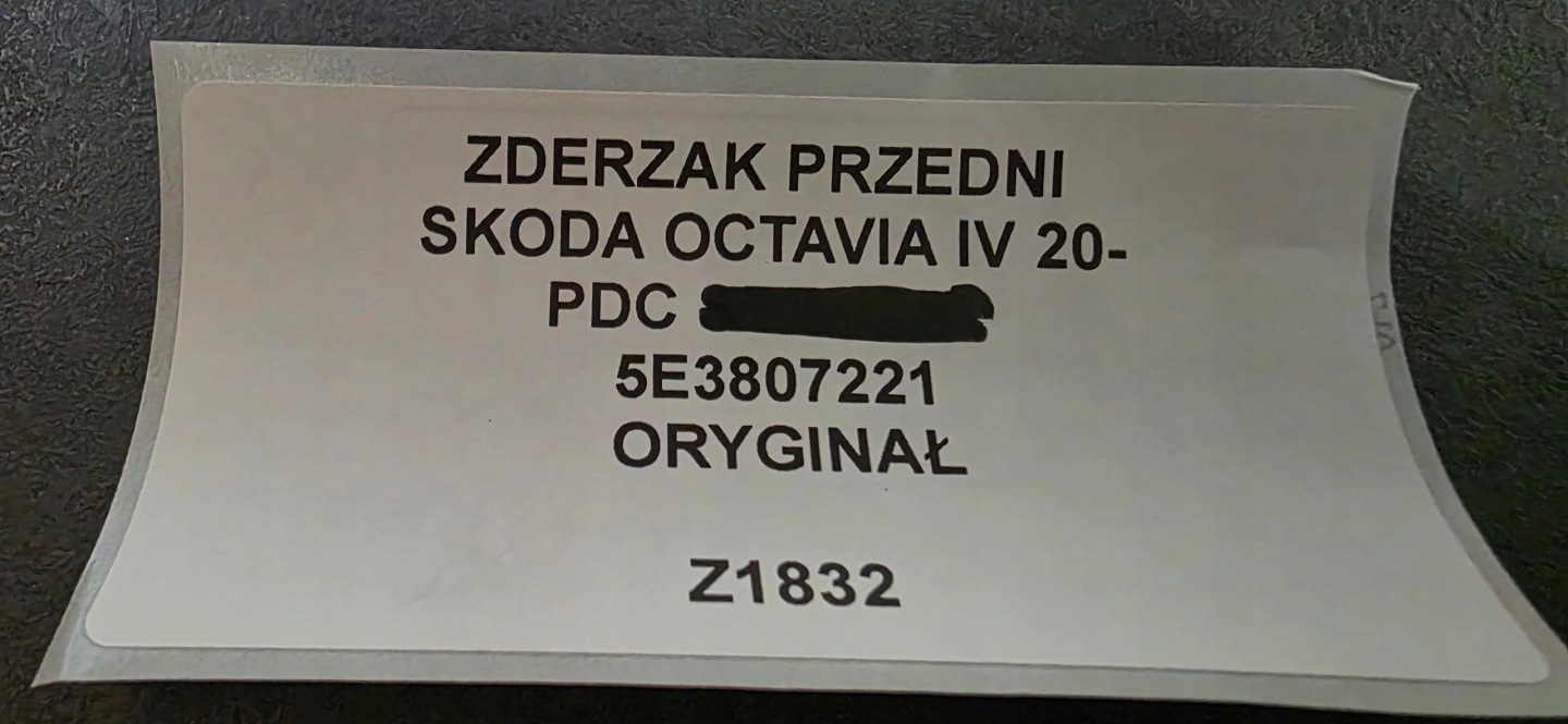 Frontstoßstange Nebelscheinwerfer SKODA OCTAVIA IV 20- PDC Original 5E3807221