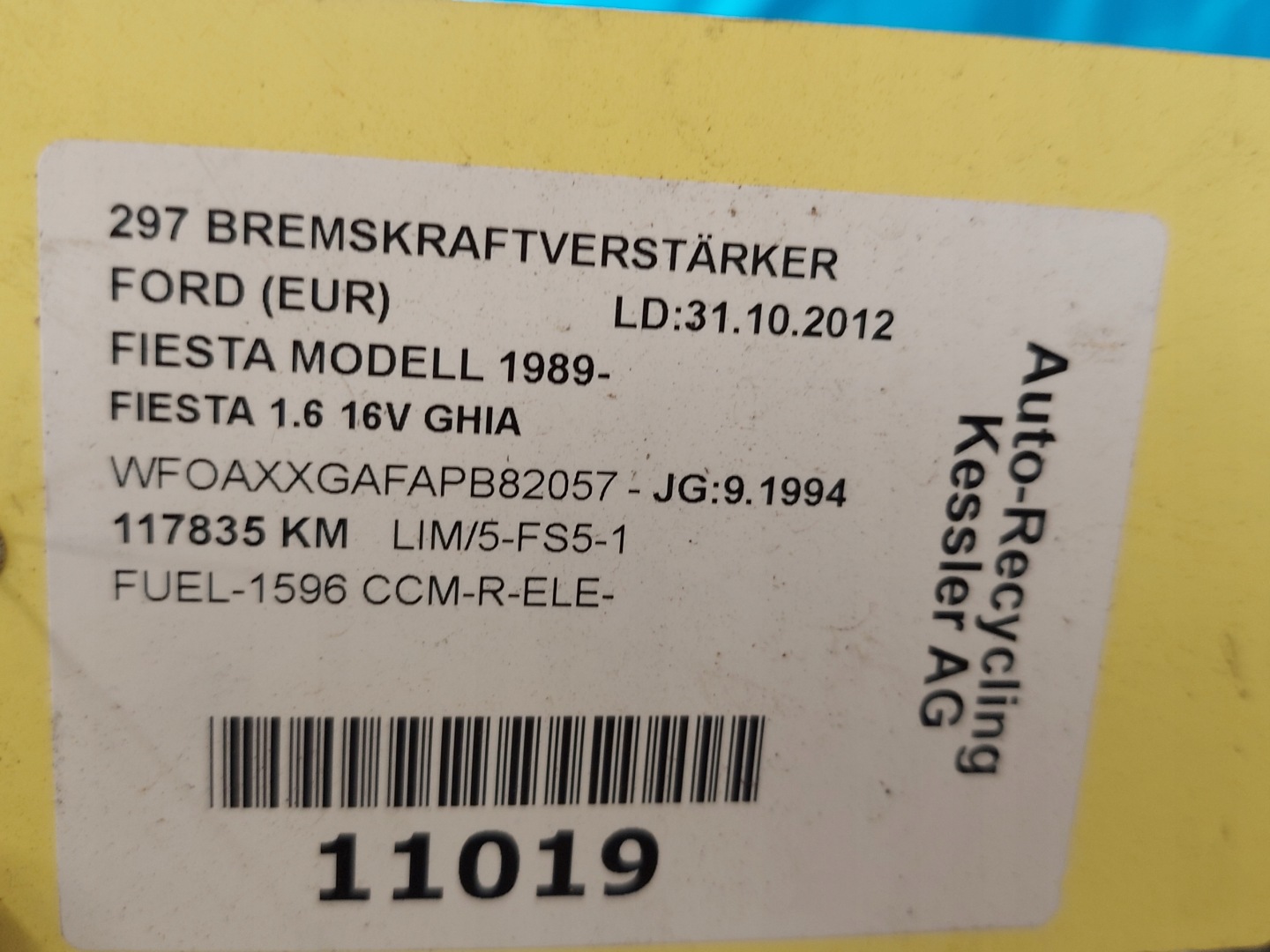 servo pump FIESTA 1994R 74049578 1.6 B