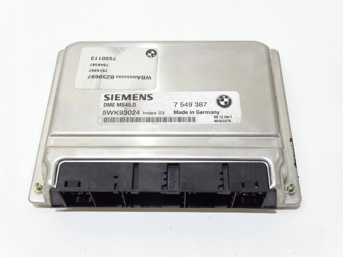 control unit computer of the engine BMW E60 M54 MANUAL 7549387