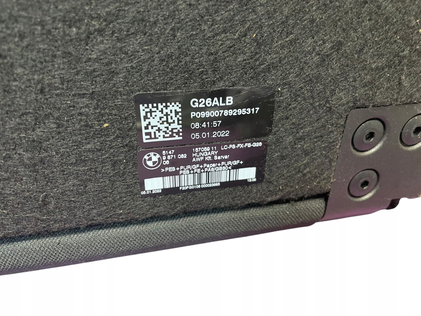 plato bonnet boot BMW 4 i4 G26 original
