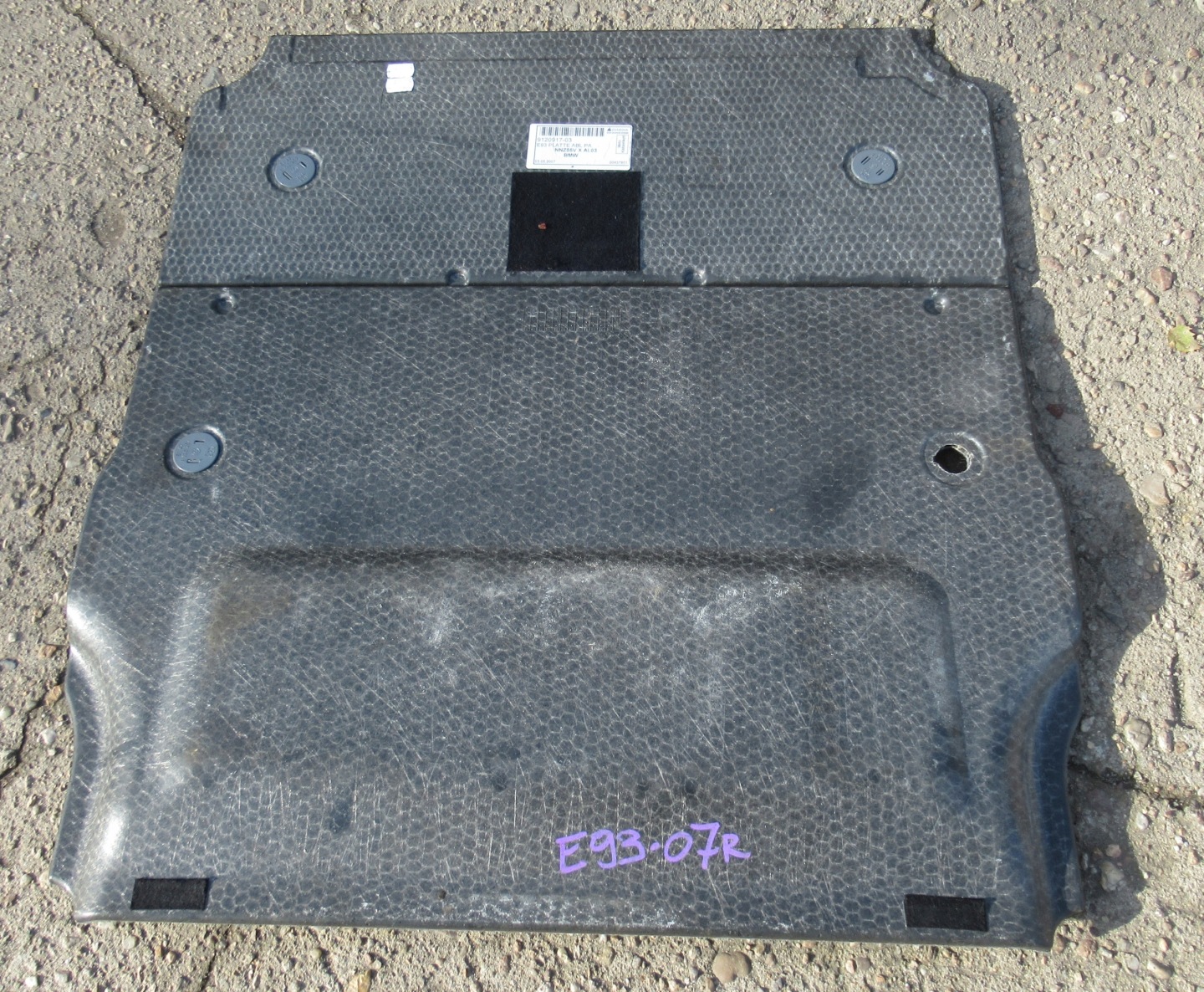 BMW E93 E92 07R carpet mat BAGAZANIKA 9120917