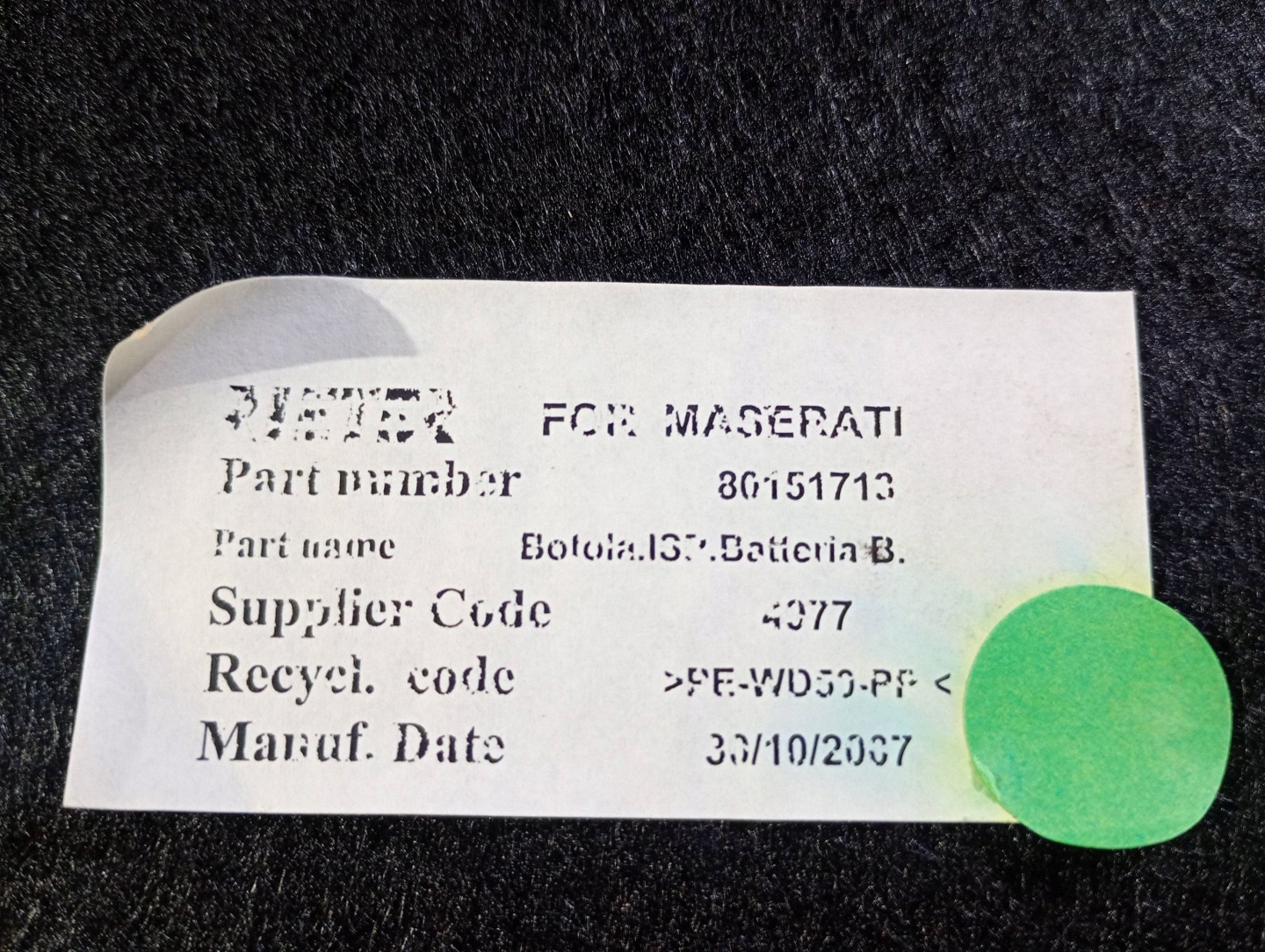 floor mats upholstery passenger compartments boot Maserati GranTurismo 2008