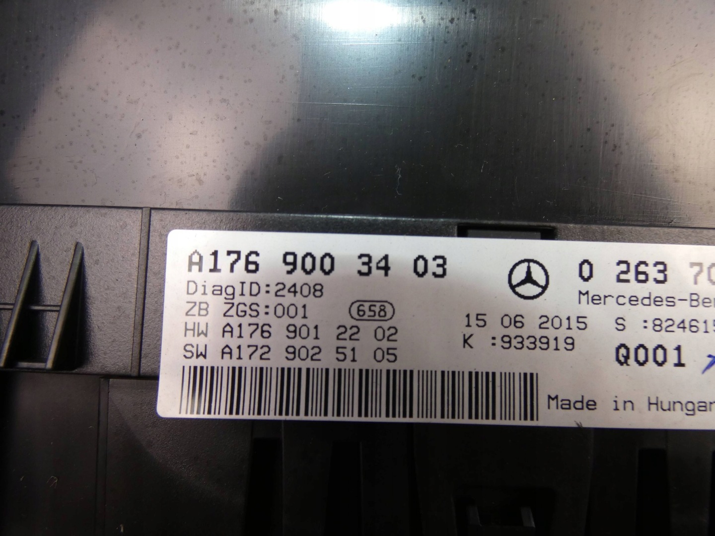 MERCEDES A KLASA W176 dials dials WERSJA ANGIELSKA