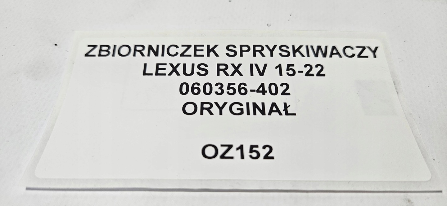 washer fluid tank LEXUS RX IV 15-22 original
