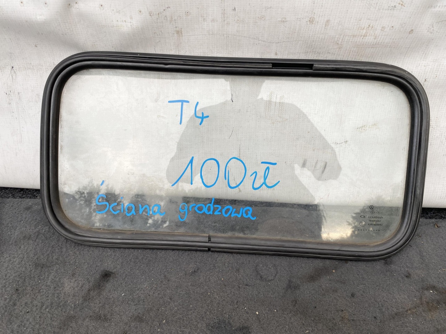 VW TRANSPORTER T4 96- window rear partition wall originál
