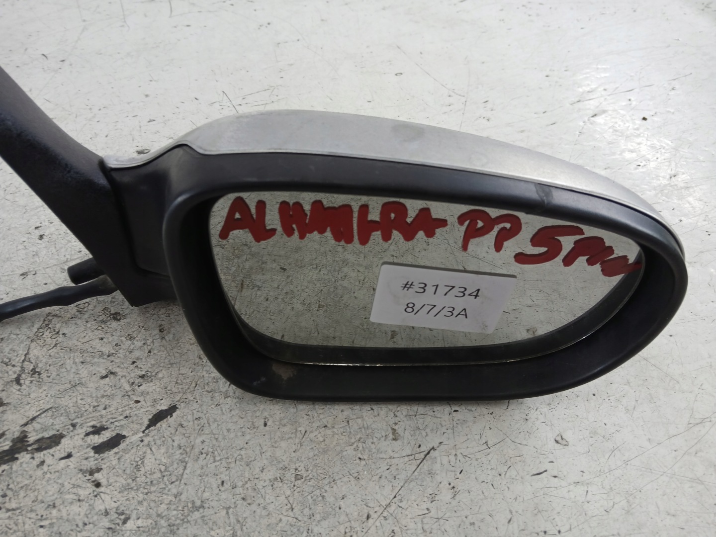 SEAT ALHAMBRA and mirror right 5 PIN silver