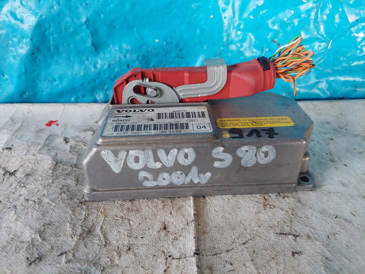 VOLVO S80 a 0285001254 SENSOR airbag