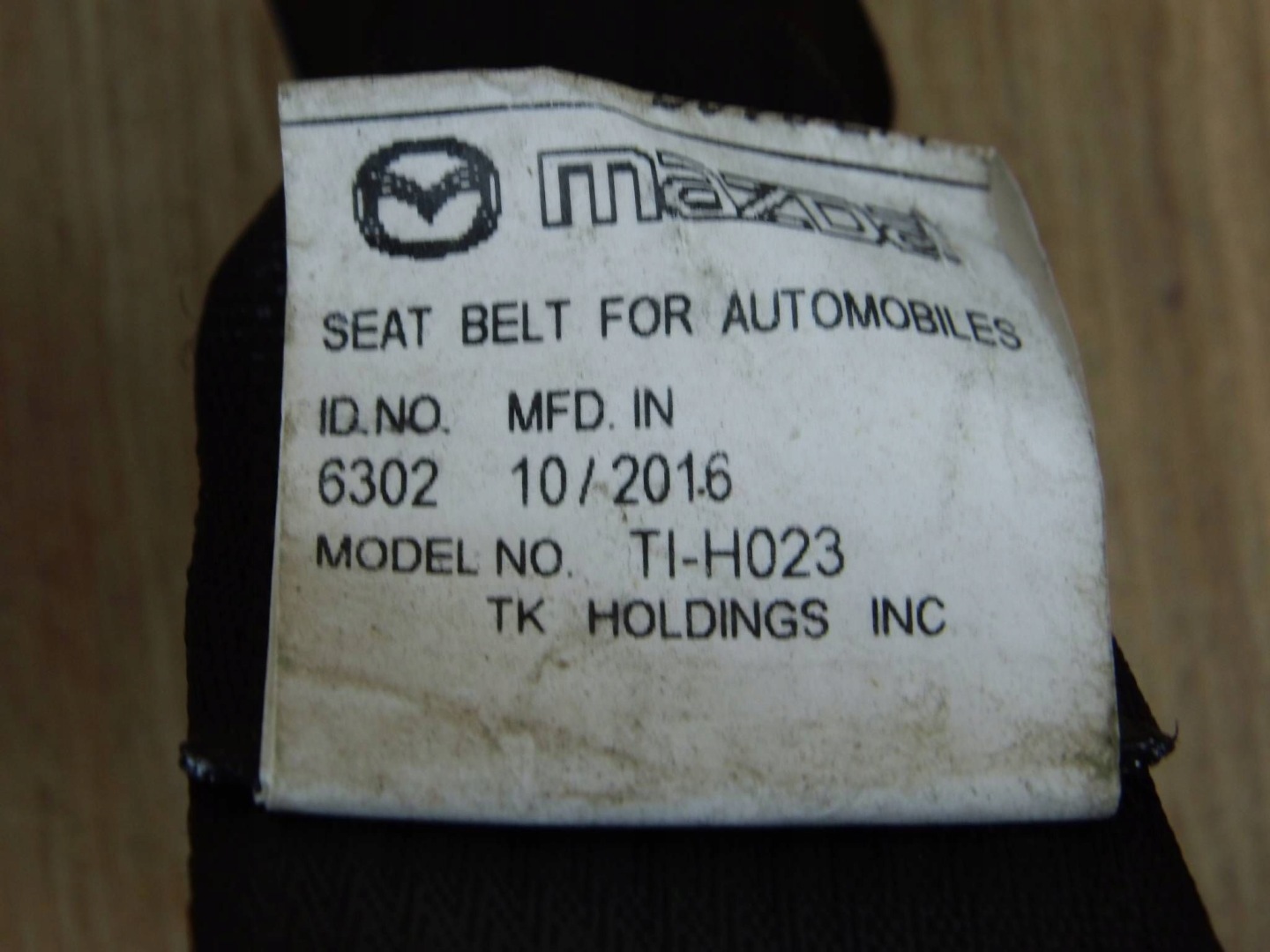 Mazda 3 BM 2013+ tension belt left front front