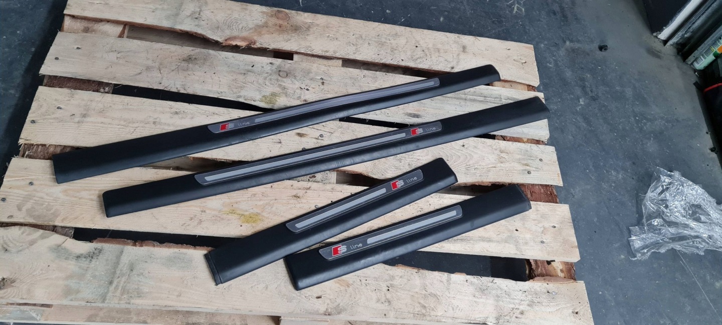 A6 C6 LIFT moulding mouldings caps cap threshold SLINE KOMPLET 4X