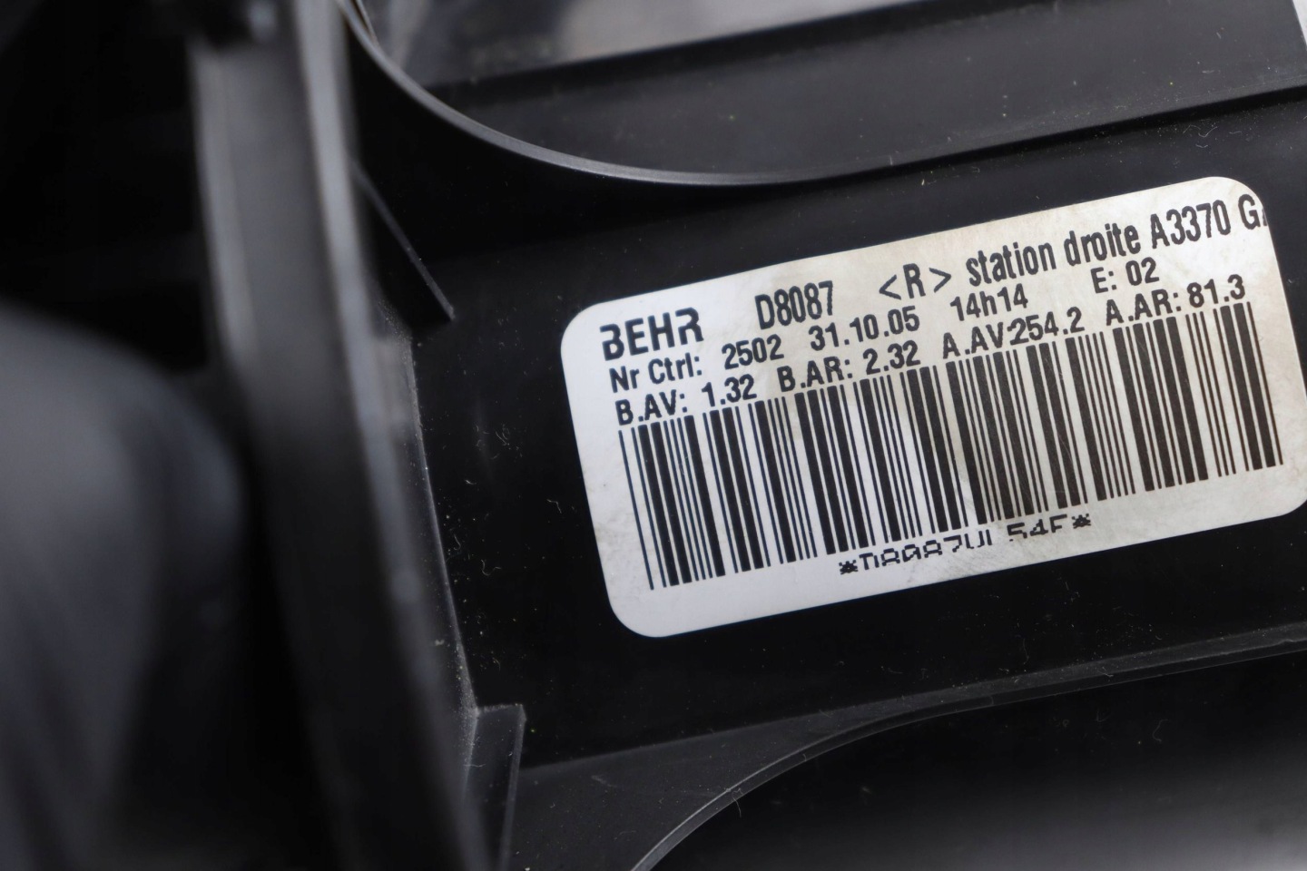 OPEL ZAFIRA B fan heating air conditioning devices D8087