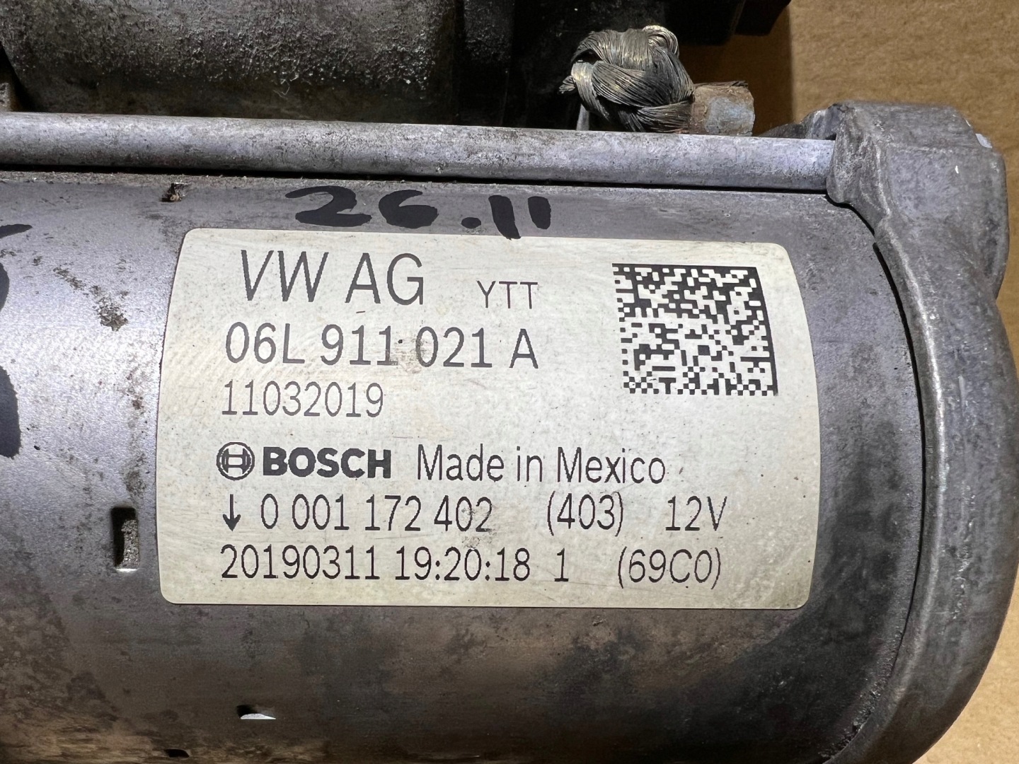 AUDI A4 B9 Q5 80A 2.0 TFSI startér MOTORU 06L911021A