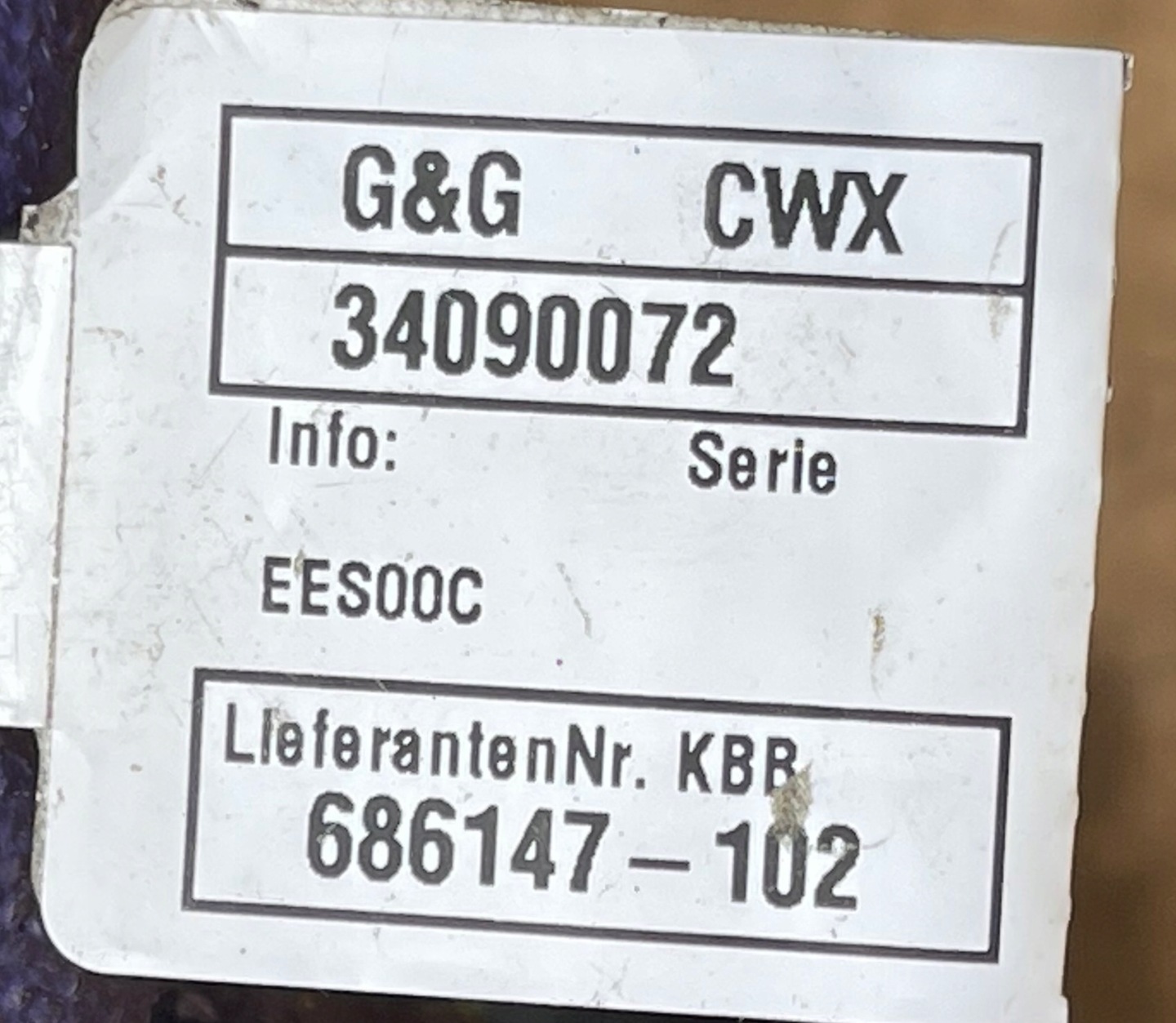 BMW X3 G45 2024 - KABEL PLUSOWY + 48V bundle wiring 5B44C30