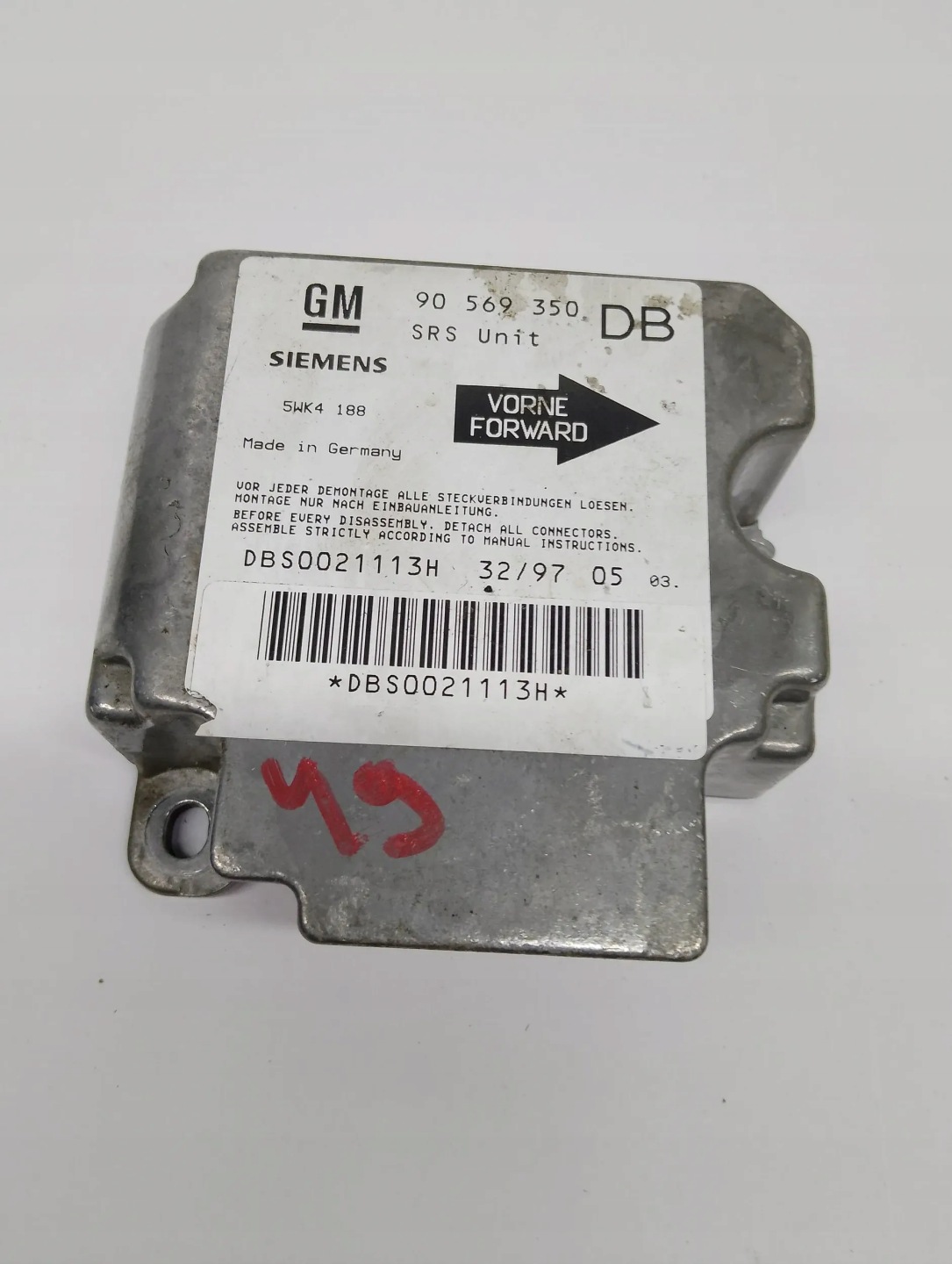 Sensor airbag Opel Vectra B 1,8 90569350