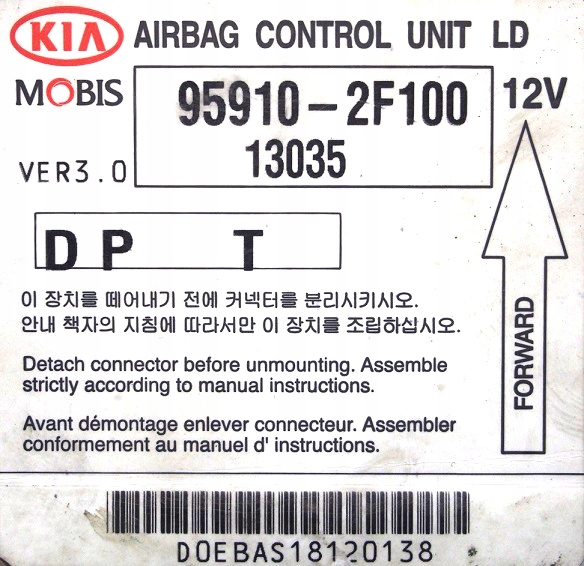 Module SENSOR Airbag KIA CERATO 95910-2F100