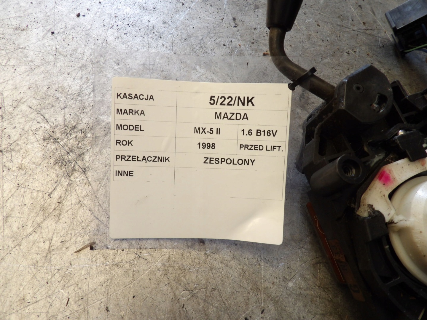 Kombischalter Mazda MX-5 II NC33